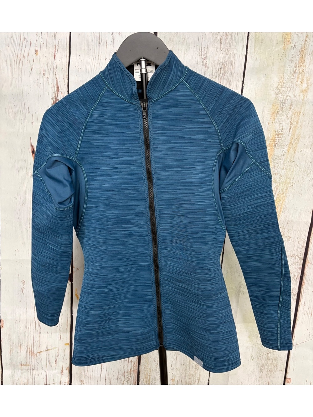 NRS Women's Blue Hydro Skin 0.5 Jacket Neoprene Nylon Wetsuit Top Size M EUC